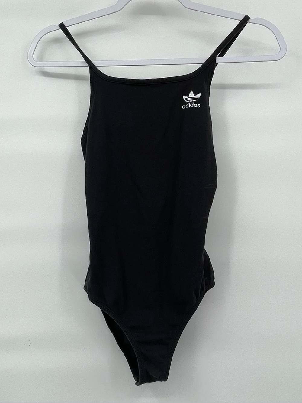 Adidas tres foil black cotton bodysuit
